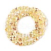 Electroplate Transparent Glass Beads Strands EGLA-U004-03A-HP01-2