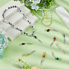 40Pcs 10 Styles Chip Natural Gemstone Big Pendants PALLOY-FH00058-5