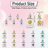 Acrylic & Polymer Clay Rhinestone Beads Pendant PALLOY-CA00005-2
