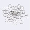 Anti-Tarnish Rhodium Plated 925 Sterling Silver Open Jump Rings STER-F036-02P-0.7x3mm-1
