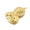Brass Micro Pave Cubic Zirconia Pendants KK-S523-20G-B-2