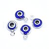 Handmade Evil Eye Lampwork Charms KK-F764-13P-04-1