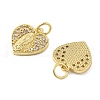 Brass Micro Pave Cubic Zirconia Pendants KK-C092-24N-G-2