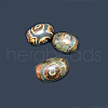 Tibetan Style 3-Eye dZi Beads X-TDZI-G009-B42-3