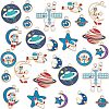 SUPERFINDINGS 12Pcs 6 Style Brass Enamel Pendants KK-FH0002-81-1