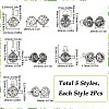SUNNYCLUE 10Pcs 5 Styles Tibetan Style Brass Cage Pendants KK-SC0004-31-2