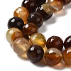 Natural Striped Agate/Banded Agate Beads Strands G-A246-8mm-10-7