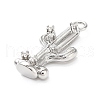 Brass Micro Pave Cubic Zirconia Pendants KK-L229-066P-2