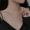 925 Sterling Silver Lucky Bead Rondelle Beaded Pendant Necklaces for Women FS-WGA8826-01-4