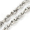 Non-Tarnish 304 Stainless Steel Rope Chain Necklaces NJEW-M205-01P-2