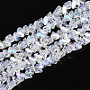 Electroplate Imitation Jade Glass Beads Strands GLAA-N023-4mm-01-1