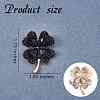 Cubic Zirconia Clover Brooch Pin JBR105F-3