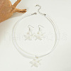 Bohemian Imitation Leather Cord Necklaces & Alloy Dangle Earring Sets FS-WG3325C-01-3