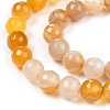 Natural Striped Agate/Banded Agate Beads Strands G-H1593-8mm-01-2
