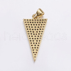 Brass Micro Pave Cubic Zirconia Pendants ZIRC-G125-57G-2