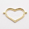 CZ Brass Micro Pave Cubic Zirconia Links ZIRC-L002-28G-2