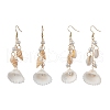 304 Stainless Steel Shell Shape Dangle Earrings EJEW-JE06382-2