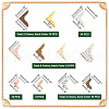   154Pcs 11 Style Alloy & Iron Corner Guards for Notebook OFST-PH0001-03-2