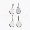 Tarnish Resistant 304 Stainless Steel Leverback Earring Findings X-STAS-L253-007A-P-1
