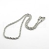 Rope Chain Necklace for Men NJEW-F027-42-C-1