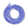 Electroplate Transparent Glass Beads Strands EGLA-A035-T3mm-L14-2