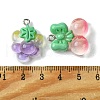 Gradient Color Translucent Resin Pendants RESI-P039-02C-3