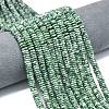 Frosted Natural Green Spot Jasper Beads Strands G-K389-C41-01-1