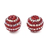 Stripe Pattern Polymer Clay Rhinestone Beads CLAY-NH0001-01H-1
