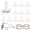 AHADERMAKER 100Pcs Transparent PVC Glasses Price Tags Sleeve CDIS-GA0001-04-1