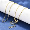 Brass Cable Chain Necklaces X-MAK-P011-01G-2