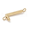 304 Stainless Steel Letter Connector Charms STAS-M108-01G-12-2