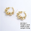 Vintage French Style Round Ball Hoop Earrings EC8157-1