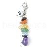 Chakra Natural Gemstone Chips Pendant Decoration HJEW-JM01081-3