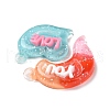 Gradient Color Translucent Resin Pendants RESI-G048-01A-3