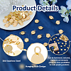 SUPERFINDINGS 60Pcs Brass Links FIND-FH0009-73A-4