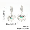 Elegant Brass Cubic Zirconia Heart Hoop Earrings CU8537-2-2
