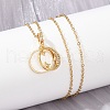 Sun & Star Brass Micro Pave Cubic Zirconia Pendant Neckalces for Women NJEW-C076-08G-2