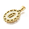 Golden 304 Stainless Steel Pendants STAS-K300-02G-T-2