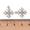 Brass Micro Pave Clear Cubic Zirconia Pendants KK-L208-61P-3