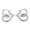 Non-Tarnish 304 Stainless Steel Wire Wrap Hoop Earrings for Women EJEW-M224-04P-1