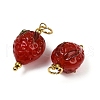 304 Stainless Steel with Handmade Lampwork Pendants STAS-Q352-02G-A-2