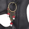 Golden Brass Hoop Earrings EJEW-JE05669-3