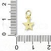 Brass Micro Pave Clear Cubic Zirconia Charms KK-H475-59G-09-3