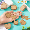  150Pcs 5 Styles Kraft Paper Earring Display Cards DIY-TA0006-04-6