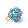 Seed Beads Beaded Charms PALLOY-MZ00314-02-4
