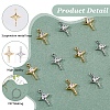 SUPERFINDINGS 8Pcs 2 Colors Brass Micro Pave Cubic Zirconia Pendants KK-FH0007-90-6