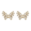 Butterfly Brass Micro Pave Cubic Zirconia Stud Earrings EJEW-M082-17G-01-3