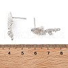 Brass Micro Pave Cubic Zirconia Stud Earring Finding KK-K371-44P-3