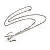 201 Stainless Steel Necklaces NJEW-Q336-01W-P-2