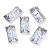 Embossed Glass Rhinestone Pendants GLAA-J101-07B-2